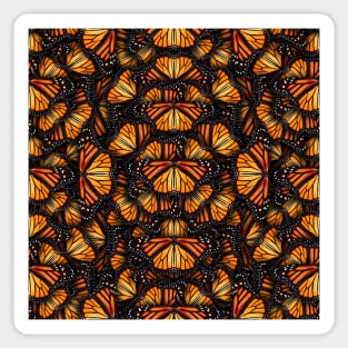 Heaps of Orange Monarch Butterflies Sticker